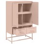Aparador de acero rosa 68x39x111,5 cm de , Aparadores - Ref: Foro24-846609, Precio: 166,44 €, Descuento: %