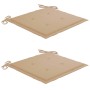 Sillas de jardín 2 uds madera maciza de teca con cojines beige de , Sillas de jardín - Ref: Foro24-3062733, Precio: 310,28 €,...