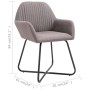 Sillas de comedor 2 unidades tela gris taupé de , Sillas de comedor - Ref: Foro24-249816, Precio: 179,52 €, Descuento: %