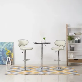 Küchenhocker 2 Einheiten cremefarbenes Kunstleder von vidaXL, Küchenhocker - Ref: Foro24-323647, Preis: 137,17 €, Rabatt: %
