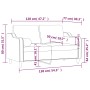 Sofá de 2 plazas con cojines tela gris claro 120 cm de , Sofás - Ref: Foro24-3200837, Precio: 226,94 €, Descuento: %