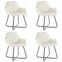 Esszimmerstühle, 4 Stück, cremefarbenes Samtgewebe. von , Essstühle - Ref: Foro24-277013, Preis: 436,14 €, Rabatt: %