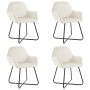 Sillas de comedor 4 unidades terciopelo crema de , Sillas de comedor - Ref: Foro24-277013, Precio: 443,54 €, Descuento: %