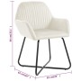 Sillas de comedor 4 unidades terciopelo crema de , Sillas de comedor - Ref: Foro24-277013, Precio: 443,54 €, Descuento: %