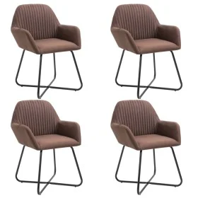 Sillas de comedor 4 unidades de tela marrón de , Sillas de comedor - Ref: Foro24-277100, Precio: 408,85 €, Descuento: %