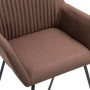 Sillas de comedor 4 unidades de tela marrón de , Sillas de comedor - Ref: Foro24-277100, Precio: 415,26 €, Descuento: %