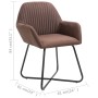 Sillas de comedor 4 unidades de tela marrón de , Sillas de comedor - Ref: Foro24-277100, Precio: 415,26 €, Descuento: %