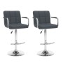 Taburetes de cocina 2 unidades cuero sintético gris de vidaXL, Taburetes de cocina - Ref: Foro24-323628, Precio: 148,93 €, De...