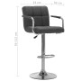 Taburete de cocina tela gris oscuro de , Taburetes de cocina - Ref: Foro24-283410, Precio: 92,98 €, Descuento: %