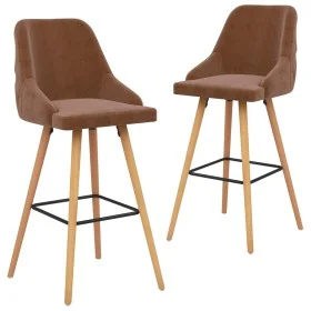 Küchenhocker, 2 Stück, braunes Samtgewebe von , Küchenhocker - Ref: Foro24-289471, Preis: 191,17 €, Rabatt: %