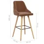 Küchenhocker, 2 Stück, braunes Samtgewebe von , Küchenhocker - Ref: Foro24-289471, Preis: 191,17 €, Rabatt: %
