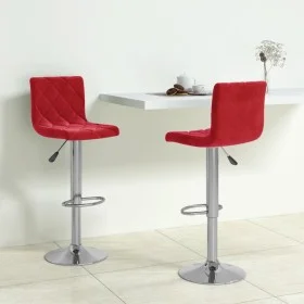 Taburetes de cocina 2 unidades terciopelo rojo vino tinto de , Taburetes de cocina - Ref: Foro24-333693, Precio: 120,46 €, De...