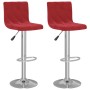 Taburetes de cocina 2 unidades terciopelo rojo vino tinto de , Taburetes de cocina - Ref: Foro24-333693, Precio: 121,69 €, De...