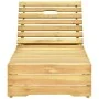 Lounger with checkered pattern cushion, impregnated pine wood by , Loungers - Ref: Foro24-3065922, Price: 158,99 €, Discount: %