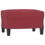 Armchair with footstool in synthetic red wine leather 60 cm by , Sofas - Ref: Foro24-3201162, Price: 236,03 €, Discount: %