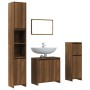 Set de muebles baño 4 pzas madera contrachapada roble marrón de , Muebles de baño - Ref: Foro24-3143930, Precio: 207,74 €, De...
