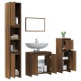 Set de muebles baño 4 pzas madera contrachapada roble marrón de , Muebles de baño - Ref: Foro24-3143930, Precio: 207,74 €, De...