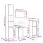 Set de muebles baño 4 pzas madera contrachapada roble marrón de , Muebles de baño - Ref: Foro24-3143930, Precio: 207,74 €, De...