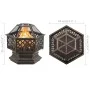 Brasero rústico con atizador acero XXL 62x54x56 cm de vidaXL, Chimeneas - Ref: Foro24-311887, Precio: 143,49 €, Descuento: %