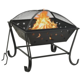 Brasero con atizador acero XXL 62 cm de vidaXL, Chimeneas - Ref: Foro24-311893, Precio: 90,06 €, Descuento: %