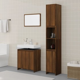 Set de muebles baño 3 pzas madera contrachapada roble marrón de , Muebles de baño - Ref: Foro24-3152721, Precio: 154,58 €, De...