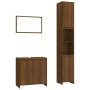 Set de muebles baño 3 pzas madera contrachapada roble marrón de , Muebles de baño - Ref: Foro24-3152721, Precio: 154,58 €, De...