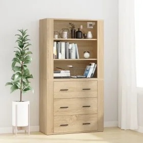 Tall plywood oak-colored sideboard by , Sideboards - Ref: Foro24-3185394, Price: 172,04 €, Discount: %