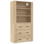 Aparador alto madera contrachapada color roble de , Aparadores - Ref: Foro24-3185394, Precio: 166,24 €, Descuento: %