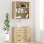 Aparador alto madera contrachapada color roble de , Aparadores - Ref: Foro24-3185394, Precio: 166,24 €, Descuento: %