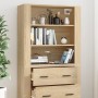 Aparador alto madera contrachapada color roble de , Aparadores - Ref: Foro24-3185394, Precio: 166,24 €, Descuento: %