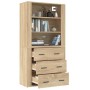 Aparador alto madera contrachapada color roble de , Aparadores - Ref: Foro24-3185394, Precio: 166,24 €, Descuento: %