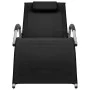 Black and gray textilene lounger by vidaXL, Loungers - Ref: Foro24-310513, Price: 77,17 €, Discount: %