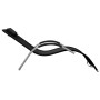 Tumbona de textilene negro y gris de vidaXL, Tumbonas - Ref: Foro24-310513, Precio: 88,34 €, Descuento: %