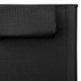 Tumbona de textilene negro y gris de vidaXL, Tumbonas - Ref: Foro24-310513, Precio: 88,34 €, Descuento: %