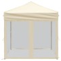 Carpa para fiestas plegable con paredes laterales crema 2x2 m de , Carpas y cenadores - Ref: Foro24-93508, Precio: 100,16 €, ...