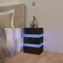 Mesita de noche LED madera ingeniería negro brillo 45x35x67 cm de , Mesitas de noche - Ref: Foro24-326847, Precio: 101,46 €, ...