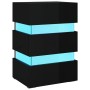 Mesita de noche LED madera ingeniería negro brillo 45x35x67 cm de , Mesitas de noche - Ref: Foro24-326847, Precio: 101,46 €, ...