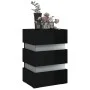 LED nightstand made of black glossy engineered wood, measuring 45x35x67 cm. by , Nightstands - Ref: Foro24-326847, Price: 99,...
