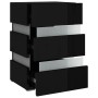 Mesita de noche LED madera ingeniería negro brillo 45x35x67 cm de , Mesitas de noche - Ref: Foro24-326847, Precio: 101,46 €, ...