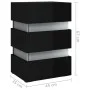 Mesita de noche LED madera ingeniería negro brillo 45x35x67 cm de , Mesitas de noche - Ref: Foro24-326847, Precio: 99,95 €, D...