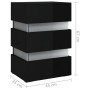 Mesita de noche LED madera ingeniería negro brillo 45x35x67 cm de , Mesitas de noche - Ref: Foro24-326847, Precio: 101,46 €, ...