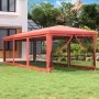 Carpa para fiestas con 8 paredes de malla HDPE rojo 3x9 m de , Carpas y cenadores - Ref: Foro24-319245, Precio: 160,97 €, Des...
