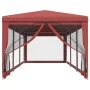 Carpa para fiestas con 8 paredes de malla HDPE rojo 3x9 m de , Carpas y cenadores - Ref: Foro24-319245, Precio: 160,97 €, Des...