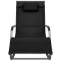 Schwarze und graue Textilene-Liege von vidaXL, Liegen - Ref: Foro24-310505, Preis: 109,06 €, Rabatt: %