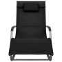 Tumbona de textilene negro y gris de vidaXL, Tumbonas - Ref: Foro24-310505, Precio: 104,65 €, Descuento: %