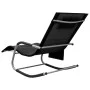 Schwarze und graue Textilene-Liege von vidaXL, Liegen - Ref: Foro24-310505, Preis: 109,06 €, Rabatt: %