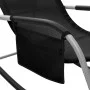 Schwarze und graue Textilene-Liege von vidaXL, Liegen - Ref: Foro24-310505, Preis: 109,06 €, Rabatt: %