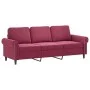 Three-piece velvet burgundy sofa set with cushions by , Sofas - Ref: Foro24-3202284, Price: 627,06 €, Discount: %