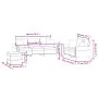 Three-piece velvet burgundy sofa set with cushions by , Sofas - Ref: Foro24-3202284, Price: 627,06 €, Discount: %
