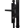 Black steel fence panel with a gate and spikes, 1x1.75 m. by , garden gates - Ref: Foro24-145745, Price: 136,52 €, Discount: %